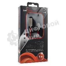 Кабель USB2.0 Cablexpert CC-P-mUSB02R-1M, AM/microB, серия Platinum, длина 1м, красный, блистер