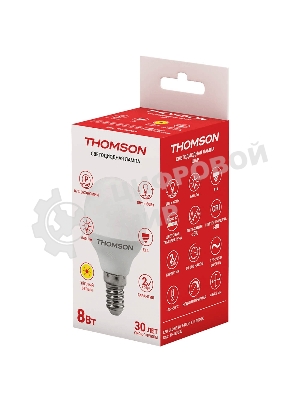 Лампа светодиодная Hiper THOMSON LED GLOBE 8W 640Lm E14 3000K TH-B2033