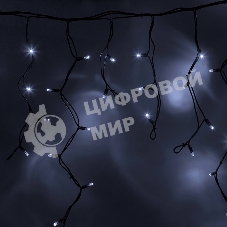 Гирлянда Neon-night Айсикл (бахрома) светодиодный, 5,6 х 0,9 м, черный провод 