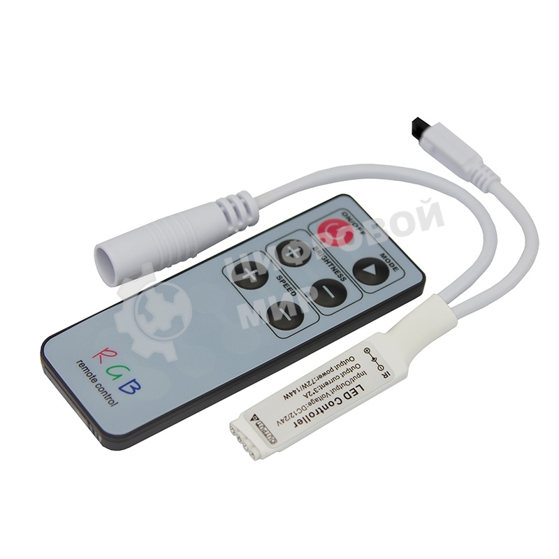 Мини контроллер инфракрасный LED RGb (IR) 6 кнопок 12-24 V/6 А LAMPER