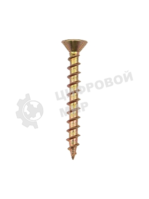 Саморез оконный Kranz острый, 4.1х35, желтый цинк, короб (500 шт./уп.)