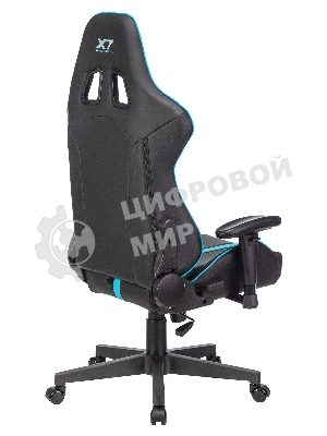 Кресло игровое A4Tech X7 GG-1200 черный/голубой искусственная кожа крестовина пластик