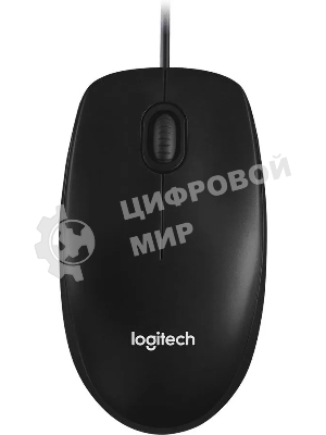 Мышь проводная Logitech M100/100R DARK/GREY (темно-серая/черная), 1000 dpi, USB, кнопки - 3