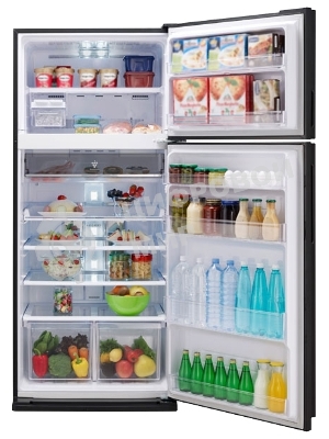 Холодильник Sharp SJ-XE55PMBE бежевый двухкамерный 388/148л морозилка сверху, No Frost