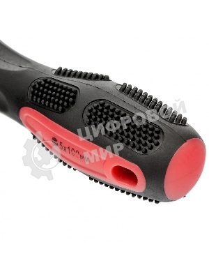 Отвертка Matrix Anti-Slip, SL5,0 х 100 мм, CrV, двухкомп. рукоятка
