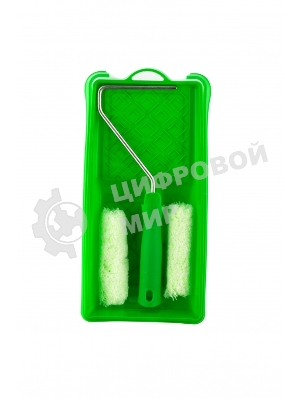 Малярный набор Сибртех для работ по дереву: кювета 150 мм х 290 мм и мини-валик 110 мм