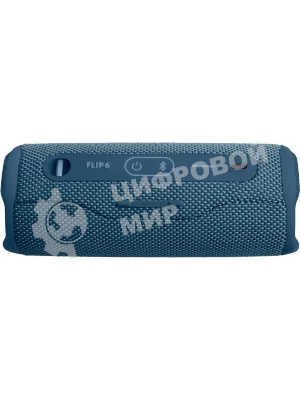 Портативная акустика JBL Flip 6 синий, Bluetooth 5.1, время воспроизведения 12 ч, емкость аккумулятора 4800 mAh, время заряда 2,5 ч, синий