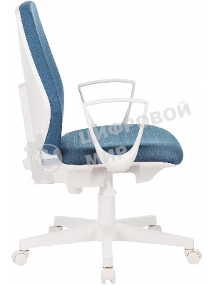 Кресло Бюрократ CH-W545 синий, экокожа, 120 кг, механизм качания