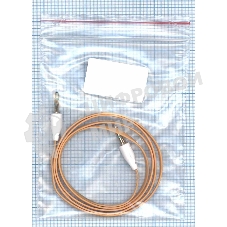 Аудио кабель Jack 3.5 - Jack 3.5, 1м (плоский кабель) оранжевый