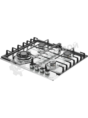 Варочная панель Kuppersberg FS 66 X газ, High-Tech, 58 см, автоматический электроподжиг, газ-контроль, форсунки под сжиженый газ, SABAF конфорки, чугунные решетки, цвет нержавеющая сталь, цвет фурнитуры черный