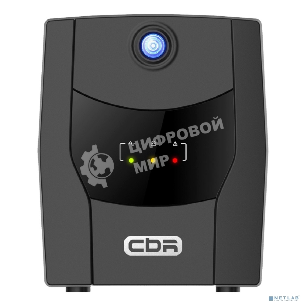 Источник бесперебойного питания CBR QTM-1500T-4F-LCUC Line Interactive 1500VA/900W 9Ah12V 4 x Shuko, HID-USB, RJ45/11
