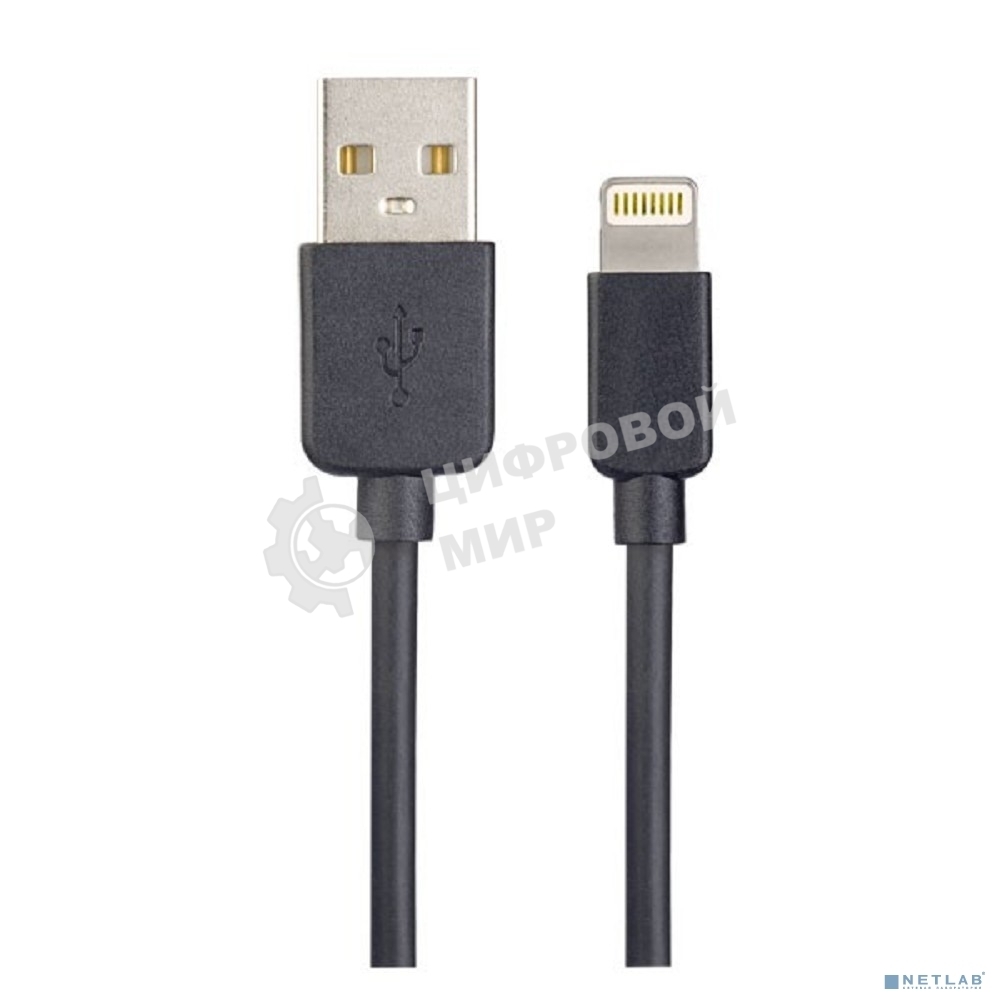 Кабель для iPhone PERFEO, USB - 8 PIN (Lightning), черный, 1 м, бокс (I4603)