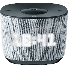 Умная колонка Sber Boom Home, 8Вт, с экраном, 1 динамик, часы, мультирум, TWS, Zigbee хаб, Wi-Fi, Bluetooth 5.0, Zigbee, Салют, серый