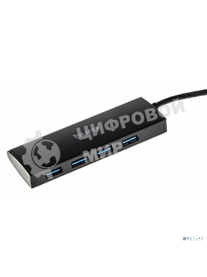 Разветвитель USB 3.0 Buro BU-HUB4-0.5-U3.0 4порт. черный