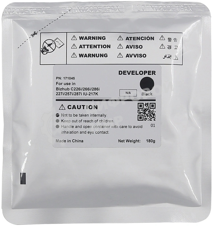 Девелопер CET DV-216K-Developer для KONICA MINOLTA Bizhub C227i/C257i/C287i черный, 180г, 600000 стр.