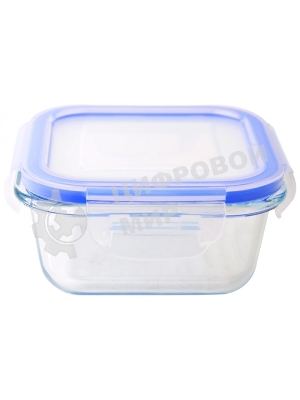 Контейнер из жаропрочного стекла с крышкой из поастика, 0,8 л, CRISTALLINO, tm Mallony