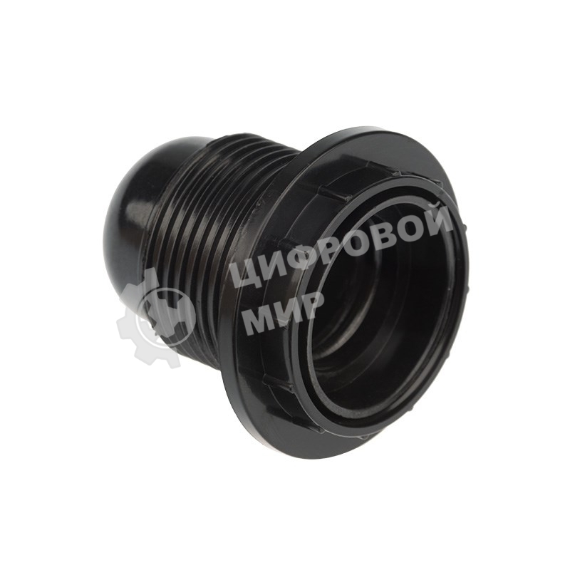 Патрон карболитовый Rexant с кольцом Е27 черный c этикеткой