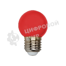 Лампа светодиодная Neon-night d-45 3 LED 1Вт шар E27 25лм 220В красный