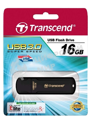Флешка USB Transcend JetFlash 700 (TS16GJF700), 16Gb, USB 3.0, R/W 70/20, черный