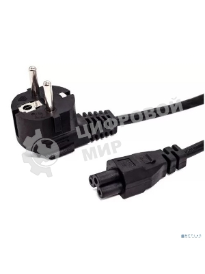 Кабель питания Filum FL-PC10-EU-C5-1M CEE 7/7- С5, 3х0.75мм , 220В, 10A, черный, 1 м.