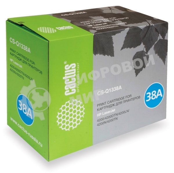 Тонер Картридж Cactus CS-Q1338A черный для HP 4200/4200DTN/4200LN/4200N/4200TN (13000 стр.)