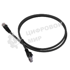 Патч-корд LANMASTER LSZH UTP cat.5e, 5.0 м, черный