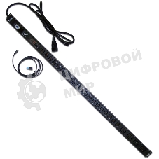 Вертикальный блок розеток, 4xC19+20xC13, 250V/32A, с мониторингом по RS-485, шнур 3 м, вилка IEC309