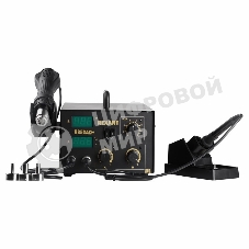 Паяльная станция Rexant, 2 в 1: паяльник+термофен, с цифровым дисплеем, 100-480 °С