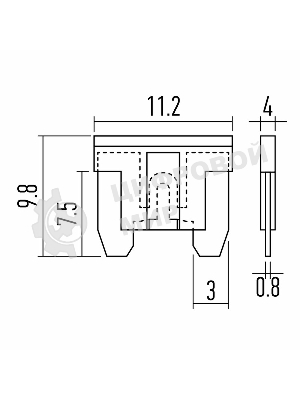 Набор автомобильных предохранителей Rexant микро 