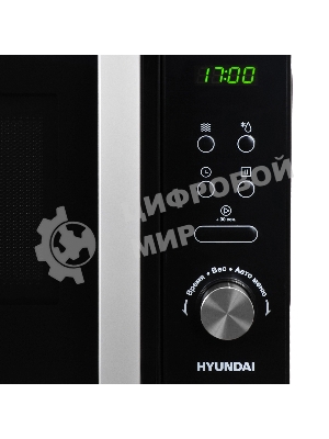 Микроволновая печь Hyundai HYM-D3001 черный, 20 л, 700 Вт, переключатели - сенсор, поворотный механизм