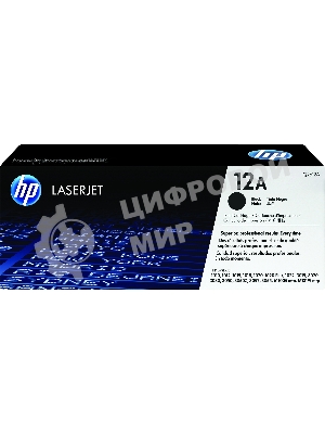 Картридж лазерный HP Q2612A черный для LaserJet 1010/1018/1020/1012/1015/3015/3020/3030 (2000 стр.)