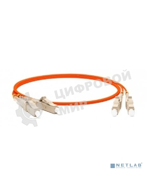 Патч-корд Hyperline волоконно-оптический (шнур) MM 50/125, LC-LC, duplex, LSZH, 10 м FC-D2-50-LC/PR-LC/PR-H-10M-LSZH-OR (FC-50-LC-LC-PC-10M)