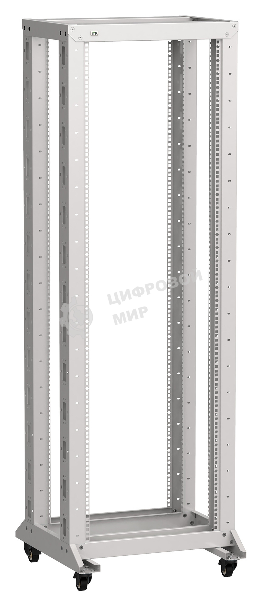 Стойка двухрамная ITK Linea LF35-24U66-2RM 24U 600 мм X 600 мм 700 кг серый