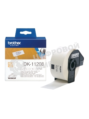Большие адресные наклейки Brother DK11208 400 штук, 38 x 90 мм