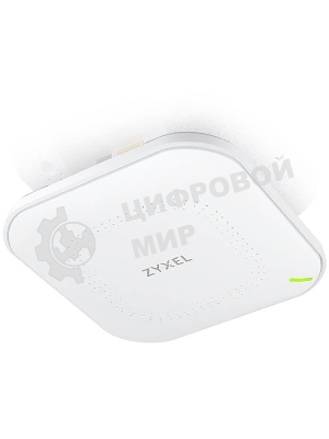 Гибридная точка доступа Zyxel NebulaFlex NWA90AX, WiFi 6, 802.11a/b/g/n/ac/ax (2,4 и 5 ГГц), MU-MIMO, антенны 2x2, до 575+1200 Мбит/с, 1xLAN GE, PoE, защита от 4G/5G, БП в комплекте
