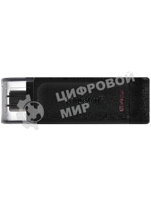 Флешка USB Kingston DataTraveler DT70 (DT70/64Gb), 64Gb, USB Type-C 3.2, R/W 70/45, черный