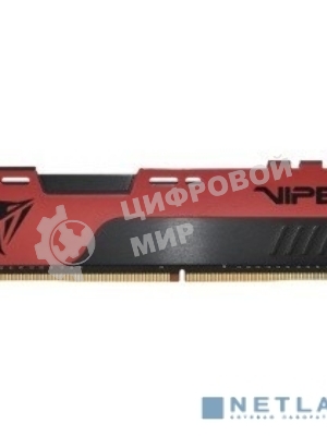 Оперативная память Patriot Viper Elite II, DDR4, 16GB (1x16 GB), 3200 MHz, CL18, DIMM, радиатор, красный, черный
