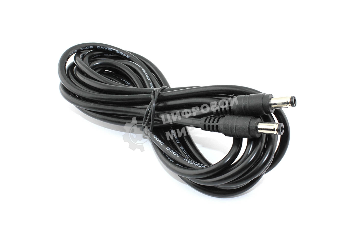 Кабель DC 5.5x2.5 18 AWG папа-папа 3 м с прямым штекером
