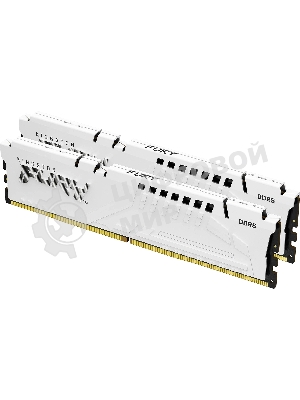 Оперативная память Kingston Fury Beast, DDR5, 32GB (2x16GB), 5200MHz, CL40, DIMM, с радиаторами, белый