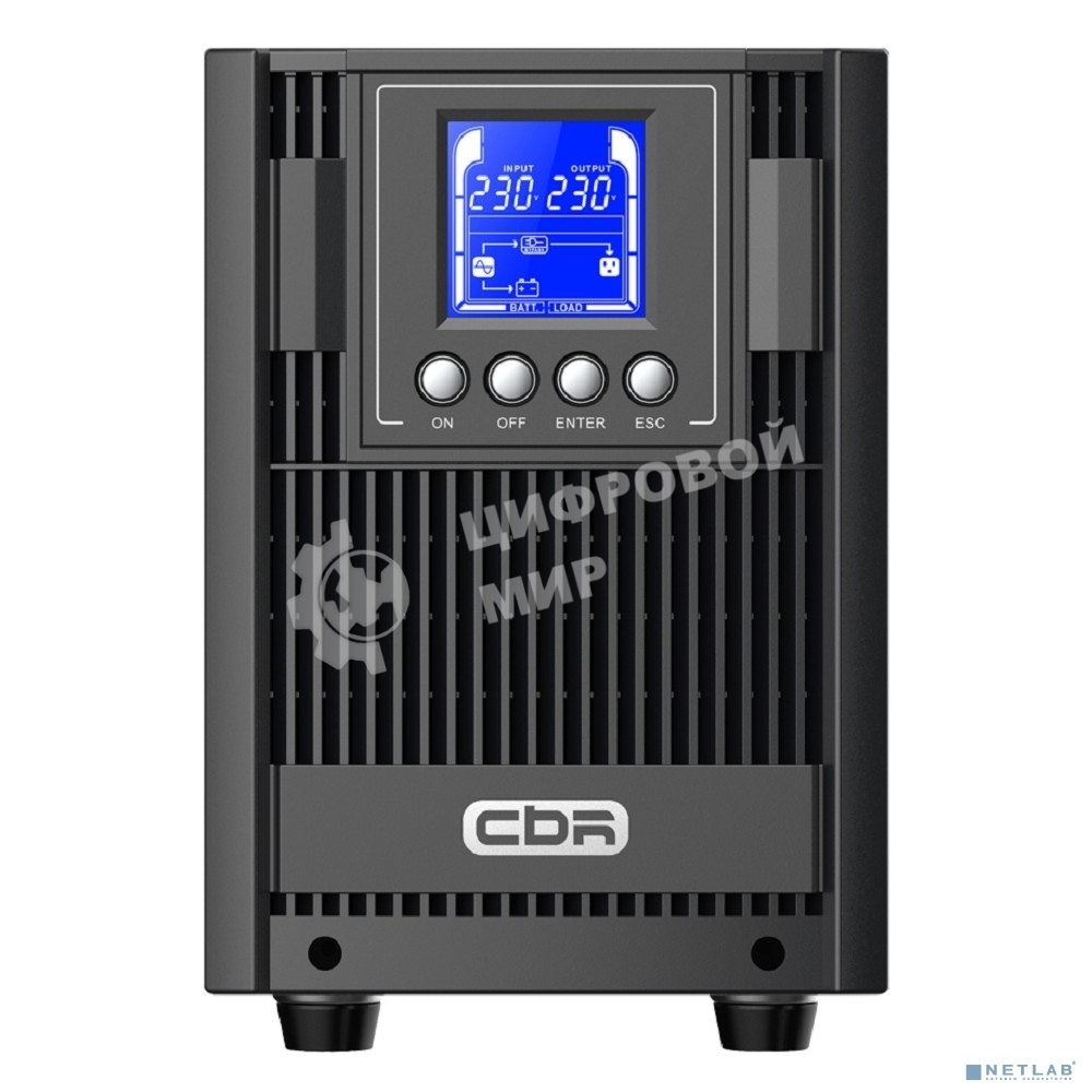 ИБП CBR ESN-1.5KT-4F-LCHERSC Online 1500VA/1500W Tower 4 x Schuko, LCD, HID-USB, RS232, EPO, SNMP slot
