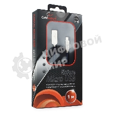 Кабель USB2.0 Cablexpert CC-P-mUSB02Bl-1M, AM/microB, серия Platinum, длина 1м, синий, блистер