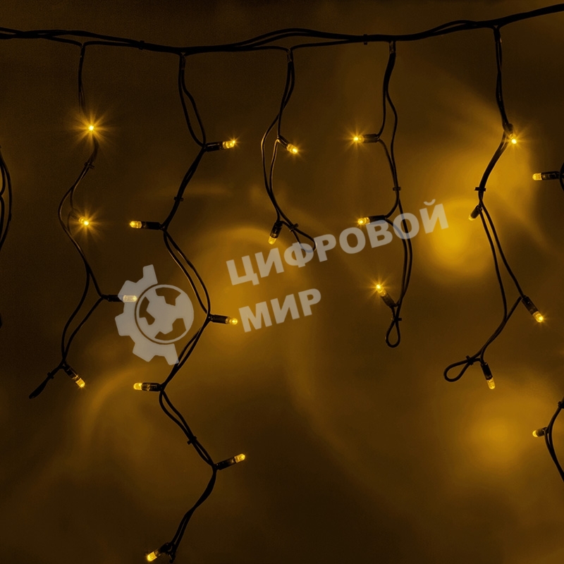 Гирлянда Neon-night Айсикл (бахрома) светодиодный, 5,6 х 0,9 м, черный провод 