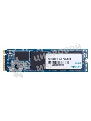 Накопитель SSD Apacer AS2280P4, 256Gb, M.2 2280, PCIe 3.0 x4, NVMe, R/W 2100/1300