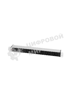 Аксессуар ЦМО Блок розеток Rem-10 без шнура с инд., 10 IEC 60320 C13, вход IEC 60320 C14, 10A, алюм., 19