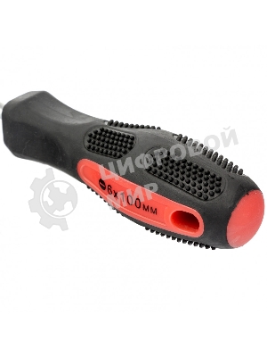 Отвертка Matrix Anti-Slip, SL6,0 х 100 мм, CrV, двухкомп. рукоятка