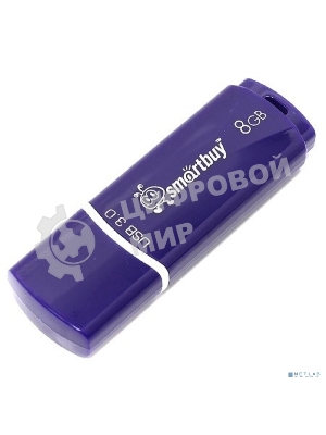Флешка USB Smartbuy Crown Blue (SB8GbCRW-Bl), 8Gb, USB 3.0, R/W 70/25, синий