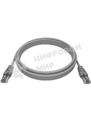 Патч-корд NTSS NTSS-PC-UTP-RJ45-5e-0.3-LSZH-GY NTSS-PC-UTP-RJ45-5E-0.3-LSZH UTP RJ-45 вил.-вилка RJ-45 cat.5e 0.3м серый LSZH (уп.:1шт) 26AWG