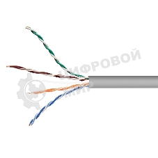 Кабель Cablexpert UPC-5051E-SOL/50, UTP indoor 4x2x0.51, CCA, кат.5е, однож., 50м, серый