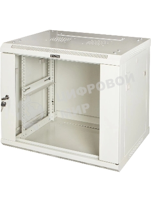 Шкаф коммутационный Lanmaster Pro (TWT-CBWPG-15U-6X4-GY) настенный 15U 600x450 мм пер. дв. стекл 60 кг серый 350 мм 768 мм IP20 металл