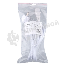 Кабель питания Cablexpert Schuko-C13, 3x1.0мм2, 10A, с заземлением, медь, 2м, белый, пакет